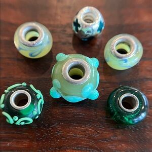 Bundle of green beads